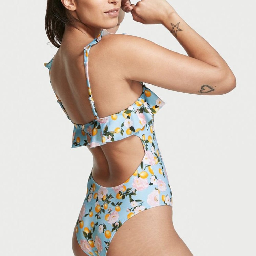 Floral Ruffle One-Piece Swimsuit - Picture 1 of 3